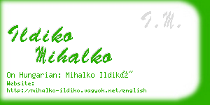 ildiko mihalko business card